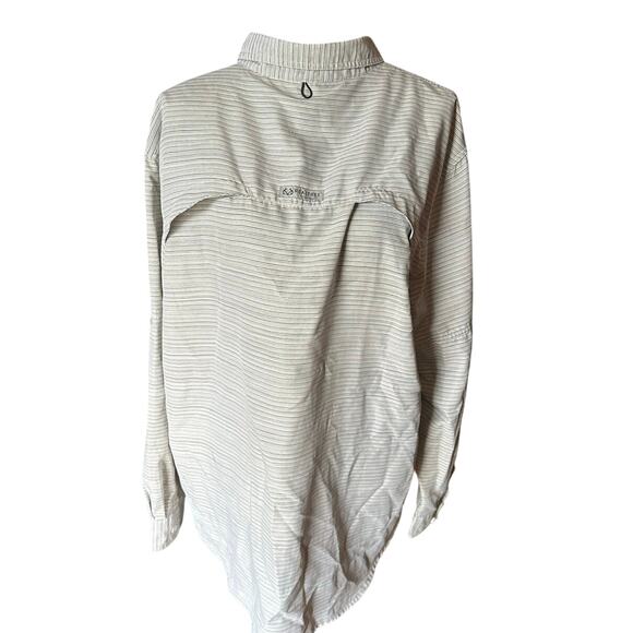 Realtree Men’s Long Sleeve Fishing Guide Shirt – Gray Stripe, L - Picture 6 of 8